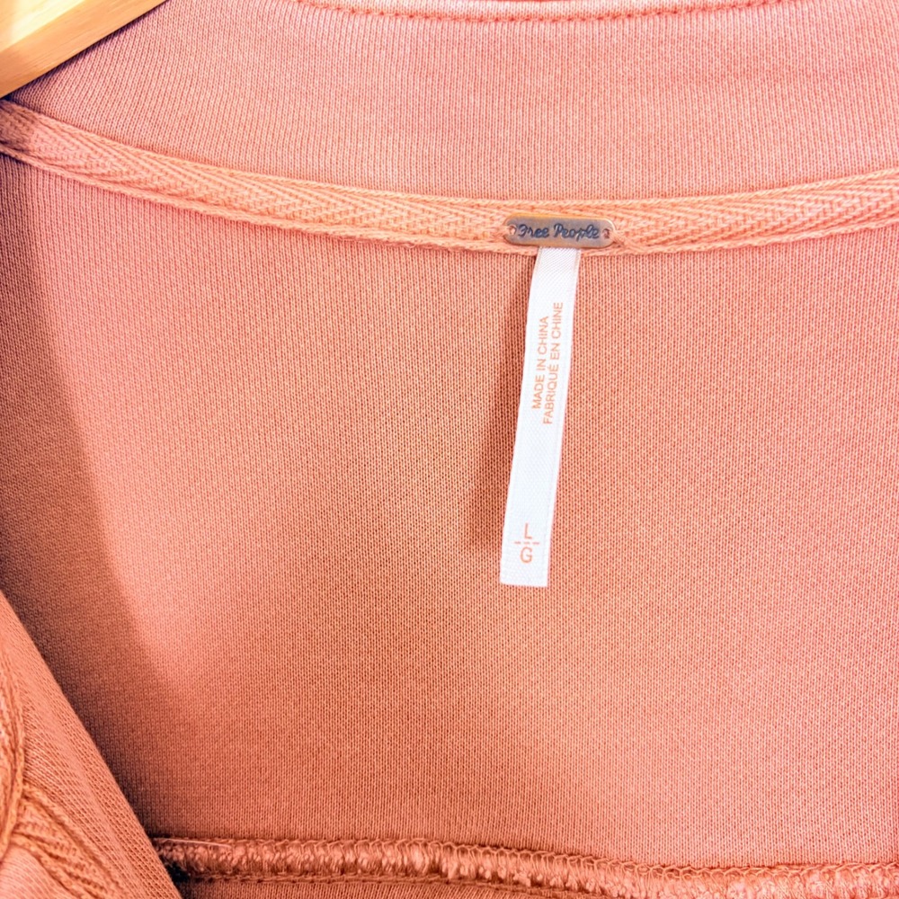 Free People We The Free Ruby Fleece Shirt Jacket Pink Terracotta Shacket L - Picture 8 of 10